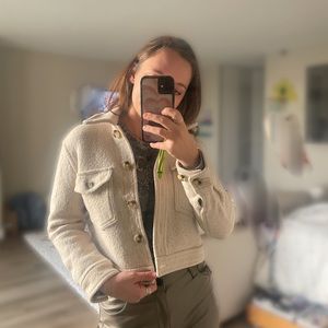 Aritzia Wilfred Ganna Cropped Shacket